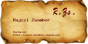 Rajczi Zsombor névjegykártya